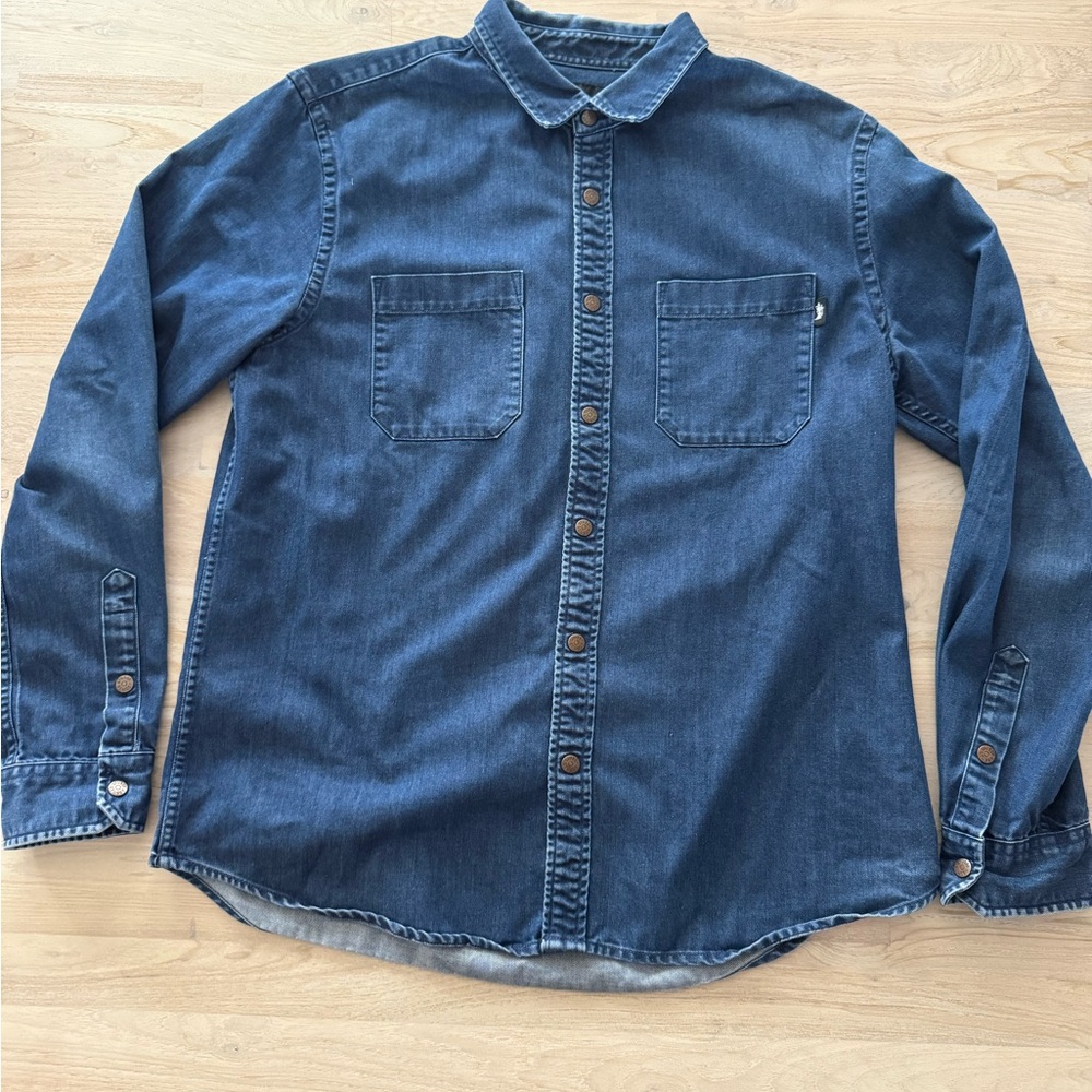 Men's Stussy Blue Denim Shirt